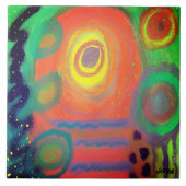 Carreau Peinture acrylique Abstraite funky (Devant)