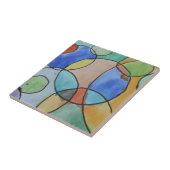 Carreau Peinture aquarelle de cercles colorés, Art pour en (Côté)