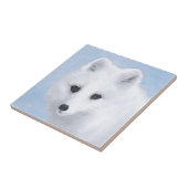 Carreau Peinture Arctic Fox - Art original de la faune (Côté)