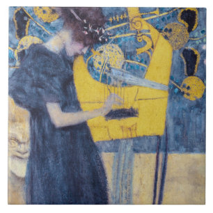 Carreau Peinture Art Nouveau "Musique I" de Gustav Klimt