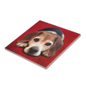 Carreau Peinture beagle Art Chien Art (Côté)