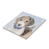Carreau Peinture beagle - Cute Original Chien Art (Côté)