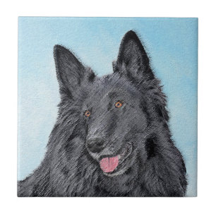 Carreau Peinture belge Sheepdog - Cute Original Chien Art