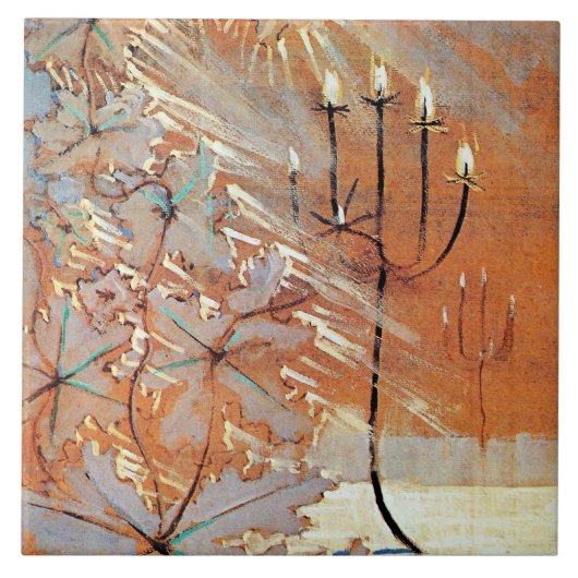 Carreau Peinture célèbre hiver (V) (Devant)
