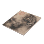 Carreau Peinture chinoise Dragon Année Zodiac Anniversaire (Côté)