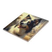 Carreau Peinture Collie vintage (Côté)