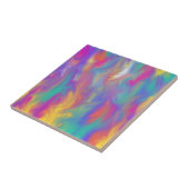 Carreau Peinture colorée Abstraite Douche violette Turquoi (Côté)