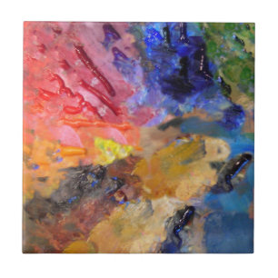 Carreau Peinture colorée de la palette du peintre