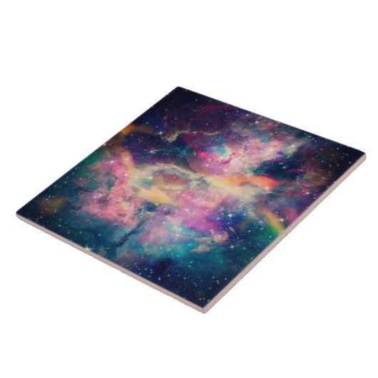 Carreau Peinture couleur Galaxy Nebula aquarelle (Côté)