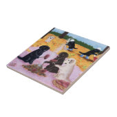 Carreau Peinture d'amusement d'automne de Labradors (Côté)