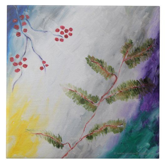 Carreau Peinture d'après-midi de décembre (Devant)