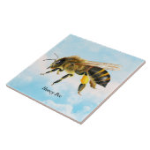 Carreau Peinture d'aquarelle d'abeille de miel (Côté)