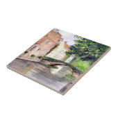 Carreau Peinture d'aquarelle de Bruges par Farida Greenfie (Côté)