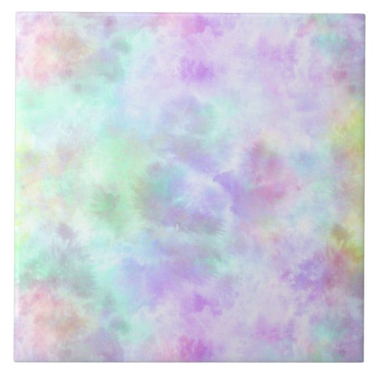Carreau Peinture d'aquarelle Pastel Rainbow Cravate-Dye (Devant)