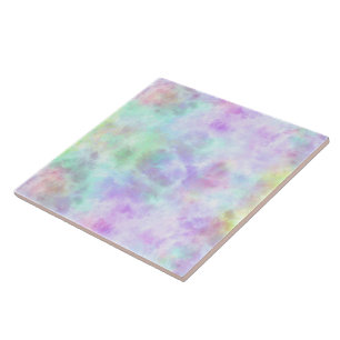 Carreau Peinture d'aquarelle Pastel Rainbow Cravate-Dye
