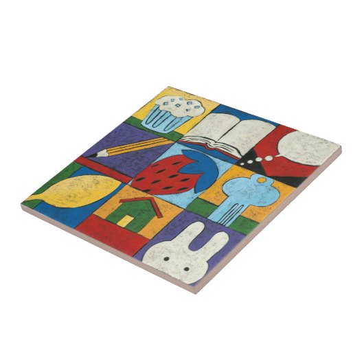 Carreau Peinture de divers objets par Chariklia Zarris (Côté)