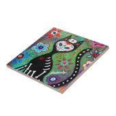 CARREAU PEINTURE DE L'EL GATO CAT DIA DE LOS MUERTOS NURSE (Côté)