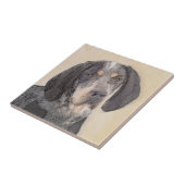 Carreau Peinture de linge bluetick - mignon chien original (Côté)