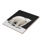 Carreau Peinture de l'ours polaire - Art original de la fa (Côté)