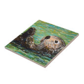 Carreau Peinture de loutre de mer (Côté)