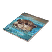 Carreau Peinture de loutre de rivière (Côté)