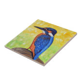 Carreau Peinture de martin-pêcheur (Côté)