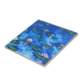 Carreau Peinture de nénuphar, art de fleur, fleurs (Côté)