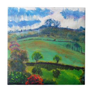 Carreau Peinture de paysage de campagne de Devon