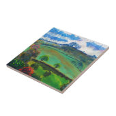 Carreau Peinture de paysage de campagne de Devon (Côté)