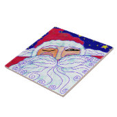 Carreau Peinture de Père Noël abstrait (Côté)