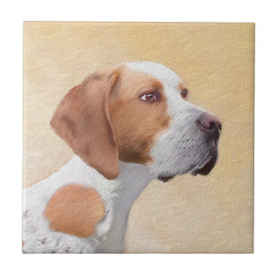 Carreau Peinture de pointeur - jolie art original de chien