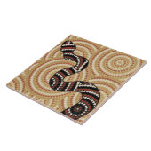 Carreau Peinture de points de serpent autochtone (Côté)