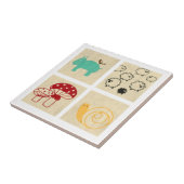 Carreau Peinture de quatre blocs de bois pour enfants (Côté)