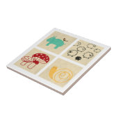 Carreau Peinture de quatre blocs de bois pour enfants (Côté)