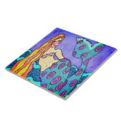 Carreau Peinture de sirène abstraite colorée (Côté)