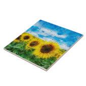 Carreau Peinture de tournesols (Côté)