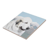 Carreau Peinture des Pyrénées - Art original du chien (Côté)