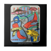 Carreau Peinture d'invasion de charme de mod de la moitié (Devant)