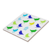 Carreau Peinture d'oiseaux colorés par Chariklia Zarris (Côté)