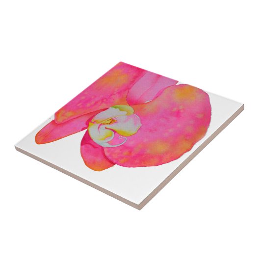 Carreau Peinture d'orchidée rose (Côté)