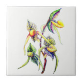 Carreau Peinture d'orchidées bleues (Devant)