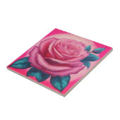 Carreau Peinture d'une rose néon (Côté)