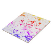 Carreau Peinture en marbre rose orange violet Abstrait (Côté)