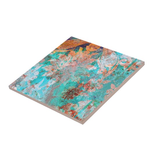 Carreau Peinture florale (Côté)