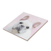 Carreau Peinture française de Bulldog (Crème/Blanc) - Art  (Côté)