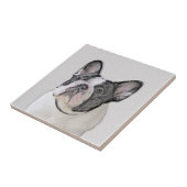 Carreau Peinture française de Bulldog (Pied de broche) - A (Côté)