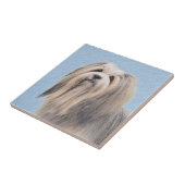 Carreau Peinture Havanaise (Argent) - Cute Original Chien  (Côté)