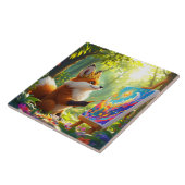 Carreau Peinture Imaginaire mignonne King Fox (Côté)