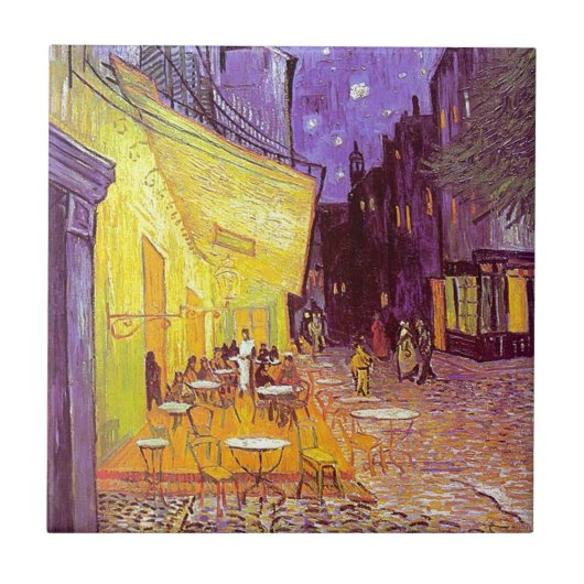 Carreau Peinture impressionniste de café de Van Gogh (Devant)