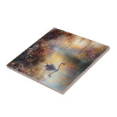 Carreau Peinture impressionniste rustique Swan (Côté)